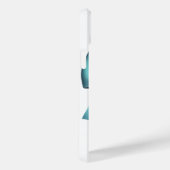 Turquoise Blauwe Bow Elegant Girly Lint Case-Mate iPhone Case (Achterkant / Rechts)