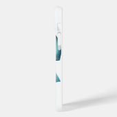 Turquoise Blauwe Bow Elegant Girly Lint Case-Mate iPhone Case (Achterkant / Links)