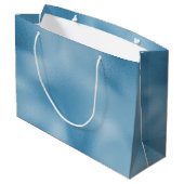 Turquoise blauwe bruiloft groot cadeauzakje (Achterkant Gekanteld)