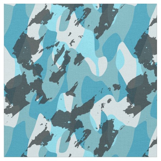 turquoise blauwe camouflage abstract stof (Close Up)