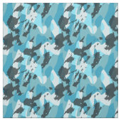 turquoise blauwe camouflage abstract stof (Swatch)