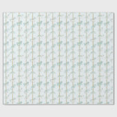 Turquoise Blauwe Carrousel Dieren Gift Cadeaupapier (Vlak)
