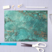 Turquoise Blauwe Chrysocolla Minerale Steen Tissuepapier (Craft)
