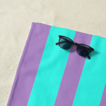 Turquoise Blauwe en Lavendel Paarse Strepen