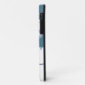 Turquoise Blauwe Geometrische Golf Case-Mate iPhone Case (Achterkant/links)