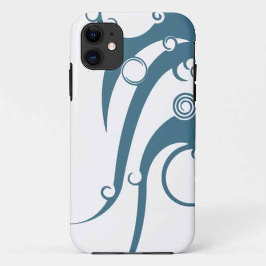 Turquoise Blauwe Geometrische Golf Case-Mate iPhone Case (Achterkant)