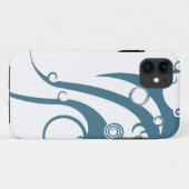 Turquoise Blauwe Geometrische Golf Case-Mate iPhone Case (Achterkant (horizontaal))