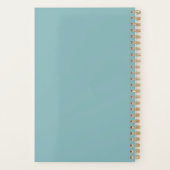 Turquoise Blauwe "Gewoon Ademhalen" Dagelijkse Pla Planner (Achterkant)