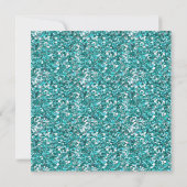 Turquoise Blauwe Glitter Parel Bachelorette Feest Kaart (Achterkant)