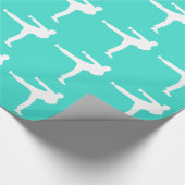 Turquoise; Blauwe Groene Martial Arts Cadeaupapier (Hoek)