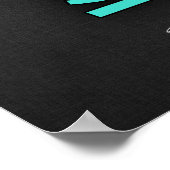 Turquoise; blauwe groene microscoop poster (Hoek)