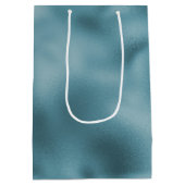 Turquoise Blauwe Huwelijk Medium Cadeauzakje (Achterkant)