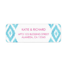 Turquoise Blauwe Ikat
