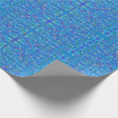 turquoise blauwe lucht abstract met sterren cadeaupapier (Hoek)