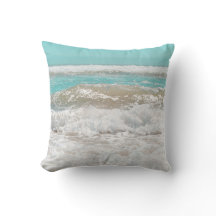 Turquoise Blauwe Lucht Oceaan Zee Golven Schuim