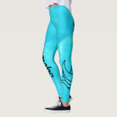 Turquoise blauwe Mermaid Squad Leggings (Links)
