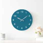 Turquoise Blauwe Minimalistische Acryl Wandklok (Huis)