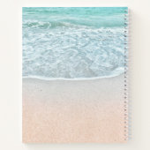 Turquoise Blauwe Oceaan Foto Bruiloft Gastenboek Notitieboek (Achterkant)