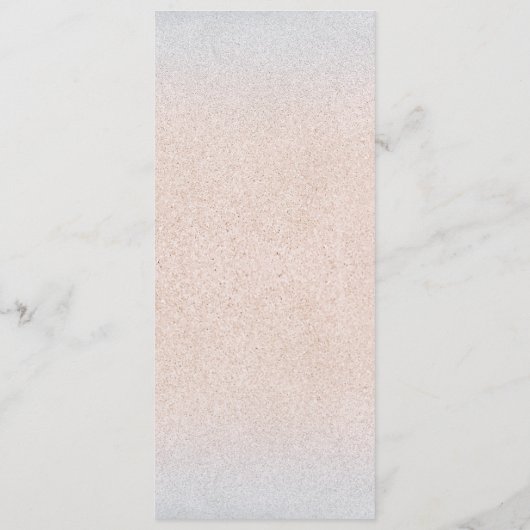 Turquoise Blauwe Oceaan Foto Bruiloft Menu Kaart (Achterkant)