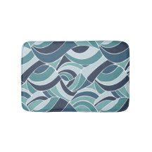 Turquoise & Blauwe Oceaan Golven Badmat