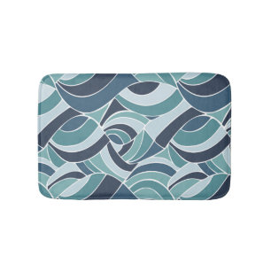 Turquoise & Blauwe Oceaan Golven Badmat