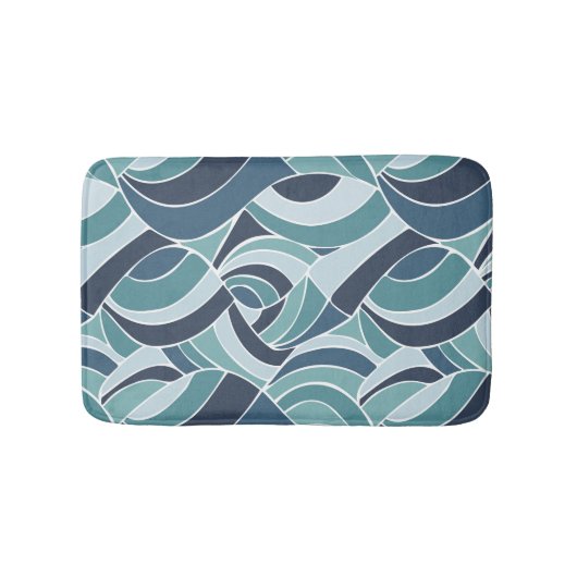 Turquoise & Blauwe Oceaan Golven Badmat (Voorkant)