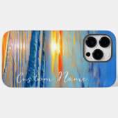 Turquoise blauwe oceaan op zonsondergang Case-Mate iPhone case (Achterkant (horizontaal))