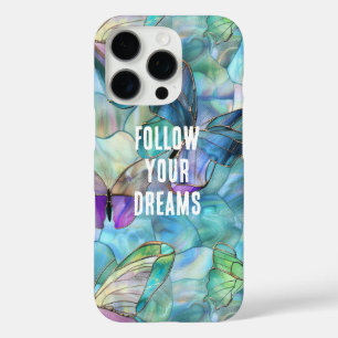 Turquoise Blauwe Paarse Vlinders iPhone 16 Pro Hoesje