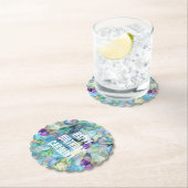 Turquoise Blauwe Paarse Vlinders Kartonnen Onderzetters (Insitu)