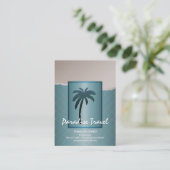 Turquoise Blauwe Palmboom Visitekaartjes (Staand voorkant)