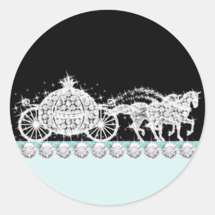 Turquoise Blauwe Prinses Stickers