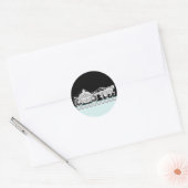 Turquoise Blauwe Prinses Stickers (Envelop)