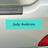 Turquoise Blauwe Professionele Moderne Elegante Na Bumpersticker (Op auto)
