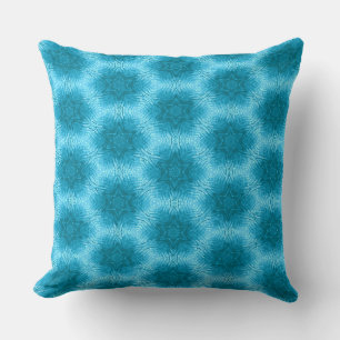 Turquoise blauwe ruwe sterren kussen