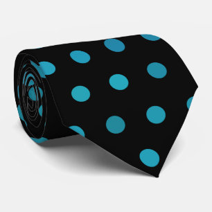 Turquoise Blauwe Stippen Stropdas