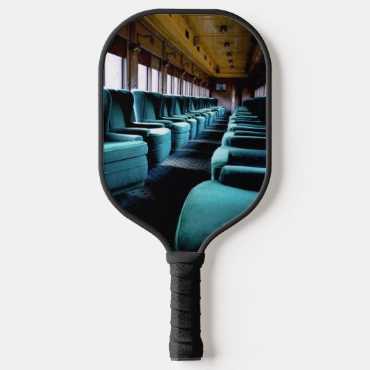Turquoise blauwe stoelen pickleball paddle (Voorkant)