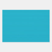 Turquoise & Blauwe Strepen Inpakpapier Vel (Voorkant 3)