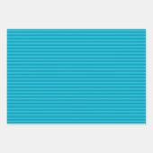 Turquoise & Blauwe Strepen Inpakpapier Vel (Voorkant)