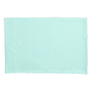 Turquoise Blauwe Strepen Kust Kussensloop
