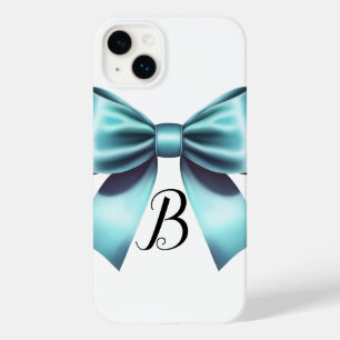 Turquoise Blauwe Strik Elegante Bruidsfeest Bruilo Case-Mate iPhone 14 Plus Hoesje