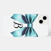 Turquoise Blauwe Strik Elegante Bruidsfeest Bruilo Case-Mate iPhone Case (Achterkant (horizontaal))