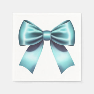 Turquoise Blauwe Strik Elegante Bruidsfeest Bruilo Servet