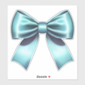 Turquoise Blauwe Strik Elegante Bruidsfeest Bruilo Sticker (Vel)
