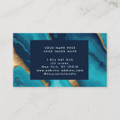 Turquoise Blauwgroen Agaat Vlechten Visitekaartje (Achterkant)