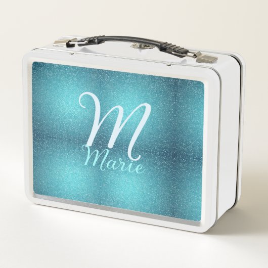 Turquoise blauwgroen agate aqua monogram letter te (Achterkant)