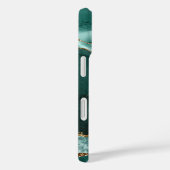 Turquoise Blauwgroen Agate Gold Glitter Script Mon Case-Mate iPhone Case (Achterkant / Rechts)