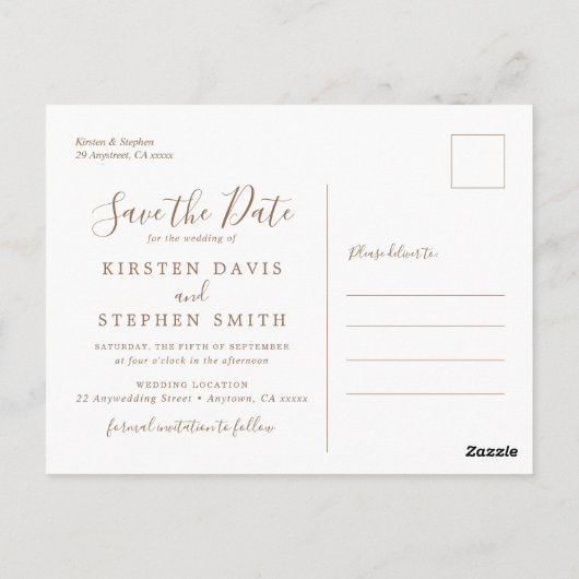 Turquoise Blauwgroen Blauw Aqua Gold Floral Bewaar Briefkaart (Achterkant)