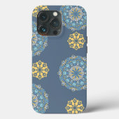 Turquoise Blauwgroen Blauw en geel Mandala Kunstpa Case-Mate iPhone Case (Achterkant)