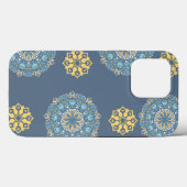 Turquoise Blauwgroen Blauw en geel Mandala Kunstpa Case-Mate iPhone Case (Achterkant (horizontaal))