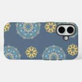 Turquoise Blauwgroen Blauw en geel Mandala Kunstpa Case-Mate iPhone Case (Achterkant (horizontaal))
